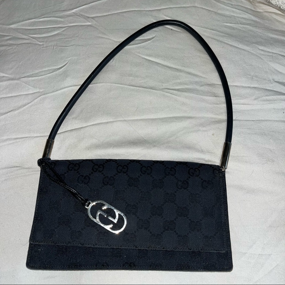 Gucci Monogram Pochette Black